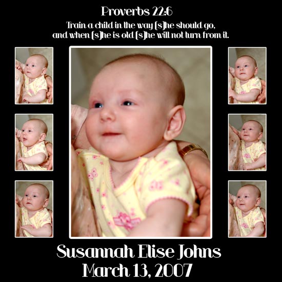 Susannah at two and a half months